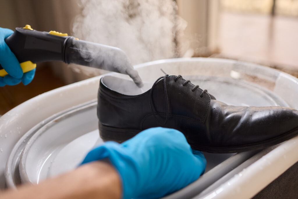 experience professional shoe cleaning with advanced steam technology quality results